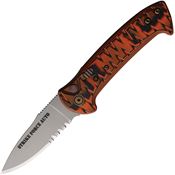 Knives Of Alaska 00917FG Auto Strike Force Org/Blk Serr