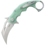 Kubey 262J Mini Wrath Karambit Linerlock Knife Jade Handles