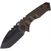 Medford 0084PT36A1 Micro T Black Tanto Framelock Knife Bronze Handles