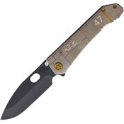 Medford 002DPQ01TM 187 Black D2 Drop Point Framelock Knife Tiger Handles