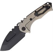 Medford L0124PT01TM Praetorian T Left Black Tanto Framelock Knife Bronze Handles