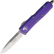 Microtech 2314PU Auto UTX-85 Single Edge OTF Knife Purple Handles