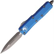 Microtech 23210APBL Auto UTX-85 Apocalyptic Double Edge Dagger OTF Knife Blue Handles