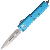 Microtech 23210TQ Auto UTX-85 Stonewash Double Edge OTF Knife Turquoise Handles