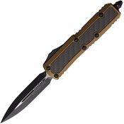 Microtech 1261TACFIS Auto Daytona Two Tone Double Edge OTF Knife Tan Handles