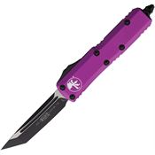 Microtech 2331VI Auto UTX-85 Two-Tone Tanto Edge OTF Knife Violet Handles