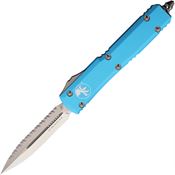 Microtech 1226TQ Auto Ultratech Apocalyptic Serrated Double Edge Dagger OTF Knife Turquoise Handles