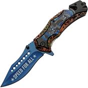 National Hot Rod Association 0052 Nitro Junkie Linerlock Knife Assist Open