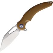 Rough Rider 2596 Linerlock Knife Tan G10 Handles