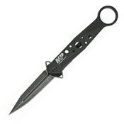 Smith & Wesson P1105621 M&P Black Stonewash Linerlock Knife Black Handles