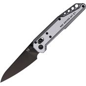 Stedemon DMT27G1 NOC MT27 Black Stonewash Axis Lock Knife Black/White Handles