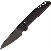 Stedemon DMT27G2 NOC MT27 Black Stonewash Axis Lock Knife Black/Red Handles