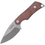 Mercury 9KALIDPBRFC Kali Drop Point Fixed Blade Knife Red Burlap Handles