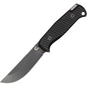 Glow Rhino 111 Bohr Fixed Blade Knife Black Handles