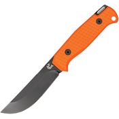 Glow Rhino 112 Bohr Fixed Blade Knife Orange Handles