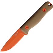 Reiff F3X12CTBK F3 XC Orange Fixed Blade Knife Tan Handles Kydex Sheath