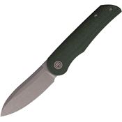 Petrified Fish E16GRMGAW El Camino Stonewash Linerlock Knife Green Handles