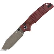 QSP 159A2 Kali Button Lock Knife Red G10 Handles