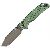 QSP 159E2 Kali Button Lock Knife Green Handles