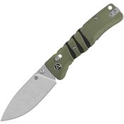 QSP 160C1 Ripley Stonewash Glyde Lock Knife Green G10 Handles