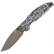 QSP 158B2 Turtle Punk Tanto Linerlock Knife Black/White Handles