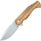 Fox 524OL Eastwood Tiger Linerlock Knife Olive Wood Handles