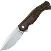 Fox 524ZW Eastwood Tiger Linerlock Knife Zebra Wood Handles