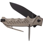 Extrema Ratio 0179TM Glauca G1 Black Drop Point Linerlock Knife Tactical Mud Handles