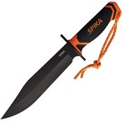 Spika CMBW01B Command Bowie Fixed Blade Knife Black Handles