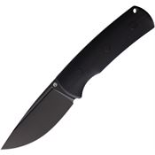 Petrified Fish P01FDW Beluga Fixed Blade Knife Black Handles