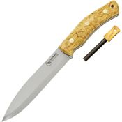 Casstrom 13424 No 14 SFK Fixed Blade Knife Curly Birch Handle w/Fire Steel