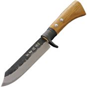 Kanetsune 272 Kuro-One Fixed Blade Knife Brown Wood Handles