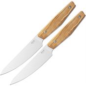 MKM-Maniago PRST2O Prima Steak Knife Set Olive