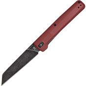 Gerber 1067528 Pledge Black Stonewash Linerlock Knife Red Handles