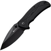 SenCut 230971 Hyrax Black Linerlock Knife Black Handles