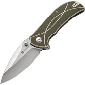 SenCut 230972 Hyrax Satin Linerlock Knife Green/Ivory Handles