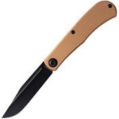 Daedalus CL4 Lab Black Stonewash Linerlock Knife Bronze Handles