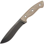 Browning 0517B Large Desolation Black Fixed Blade Knife Tan Handles