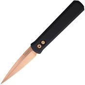 Pro Tech 921RG Auto Godfather Swat Rose Tini Button Lock Knife Black Handles