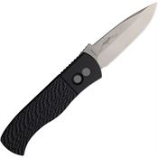 Pro Tech E7A05LH20CV Auto Emerson Stonewash CQC7 Left Hand Knife Black Handles