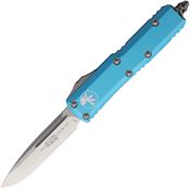 Microtech 2314TQ Auto UTX-85 Satin Single Edge OTF Knife Turquoise Handles