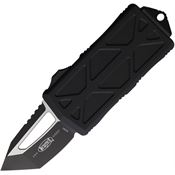 Microtech 1581T Auto Exocet Two-Tone Tanto OTF Knife Black Handles