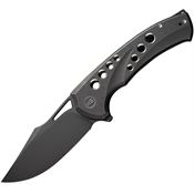 We 230511 Swiftfin Black Stonewashed Framelock Knife Black Handles