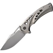 We 230512 Swiftfin Bead Blast Framelock Knife Gray Handles