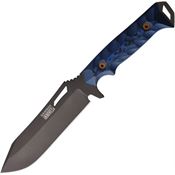 Dawson 83847 Shepherd XL Black Apocalyptic Fixed Blade Knife Black/Blue Handles