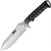 Dawson 83762 Shepherd XL Satin Fixed Blade Knife Black/Gray Handles