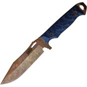 Dawson 83441 Marauder Arizona Copper Fixed Blade Knife Black/Blue Handles