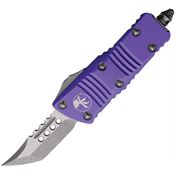 Microtech 81910APPUS Auto Mini Troodon Apocalyptic Tanto OTF Knife Purple Handles