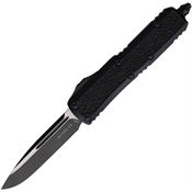 Microtech 1241TS Auto Daytona Two-Tone Single Edge OTF Knife Black Handles