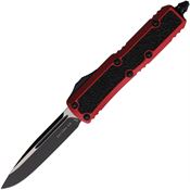 Microtech 1241RDS Auto Daytona Two-Tone Single Edge OTF Knife Red Handles